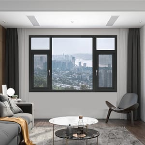 Casement Window COW88B (out-opening with integrated bridge-cutoff screen)