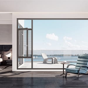 Casement Window EOW108A (in-opening with integrated bridge-cutoff screen)