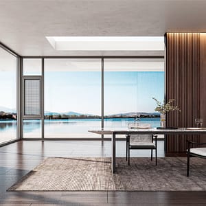 Casement Window EOW128C (out-opening with integrated bridge-cutoff screen)